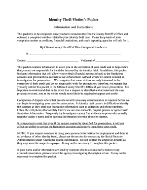 Identity Theft Victim’s Packet