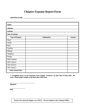 Expense report - Chapter Expense Report Form - aacn