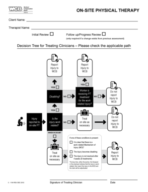 On site physical therapy decision tree C1104 On site physical therapy decision tree C1104 - wcb ab