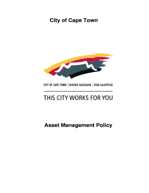 It asset form template - city of cape town asset management policy form