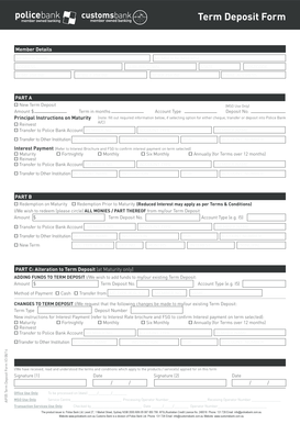 Term Deposit Form