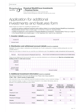 Perpetual WealthFocus Investments Application Form