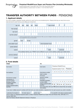 Perpetual WealthFocus Super Transfer Authority