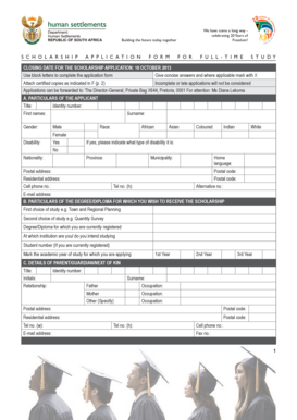 Scholarship Application Form