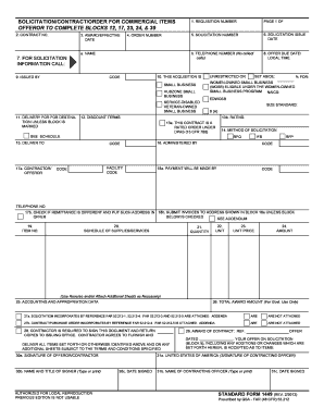 US Federal Solicitation Contract Form