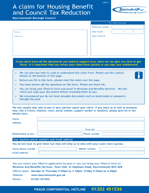 Sample letter to council for housing - bournemouth housing benefit