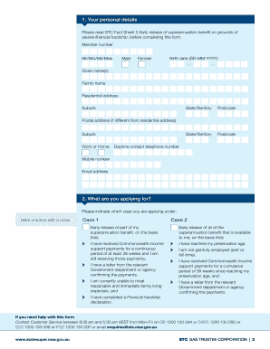 STC Form 224 Early Release of Superannuation
