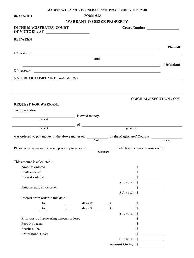 form 68a Preview on Page 1.