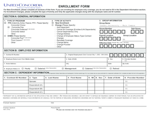 Employee Health Insurance Enrollment Form