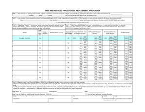 Free and Reduced Price School Meals Application