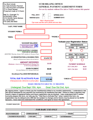 online payment agreement form