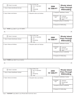 Rhode Island 1099-PT Form