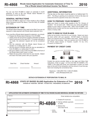 Rhode Island Form RI-4868