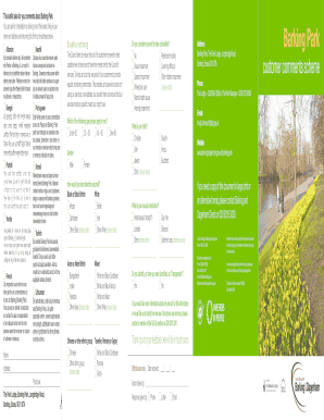 Barking Park Feedback Form