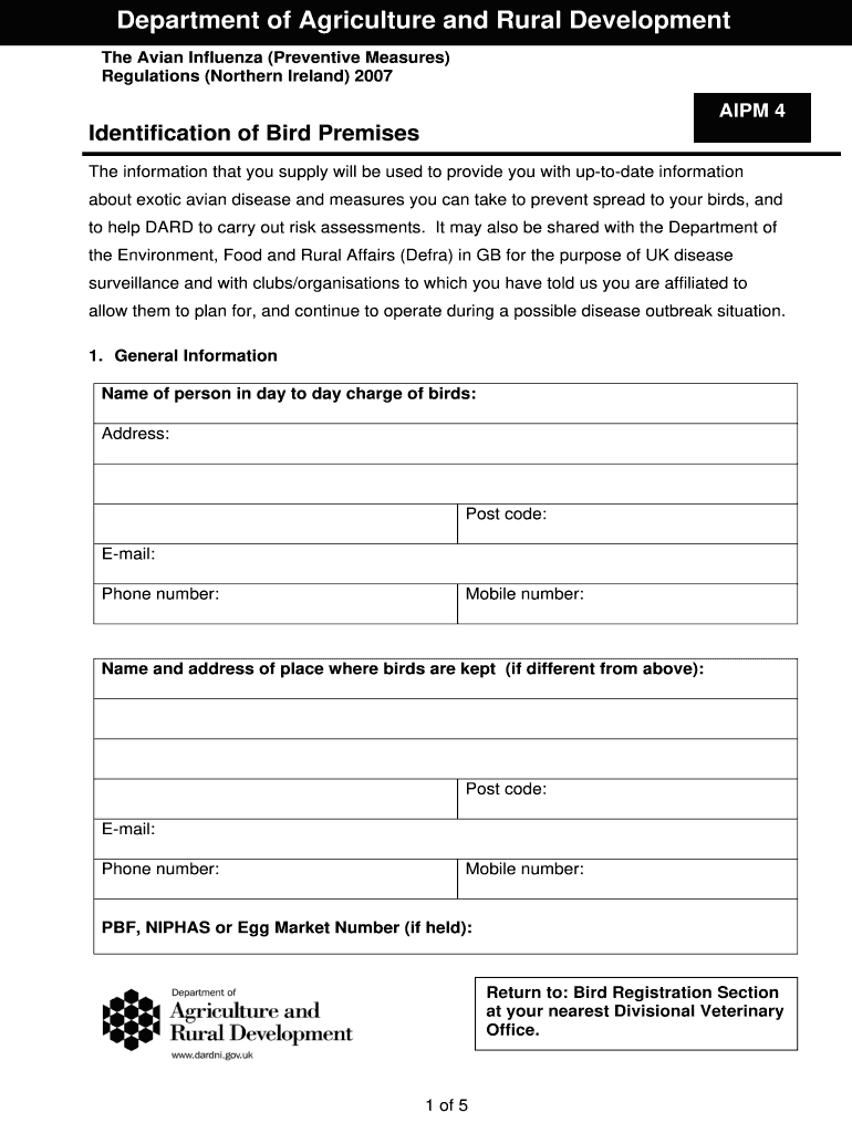 bird registration online Preview on Page 1