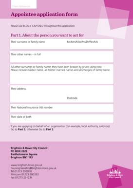 Appointee Application Form