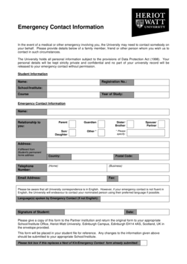 Emergency Contact Form