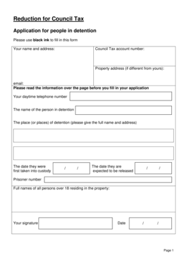 Council Tax Reduction Application