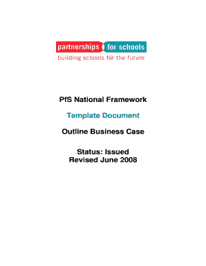 Outline templates - PfS National Framework Template Document Outline Business ... - southampton gov