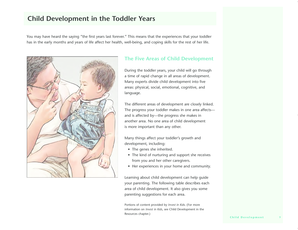 Child Development in the Toddler Years - Ministry of Health - health gov bc