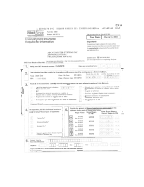 Unemployment Insurance Request for Information