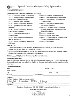 Special Interest Groups Application