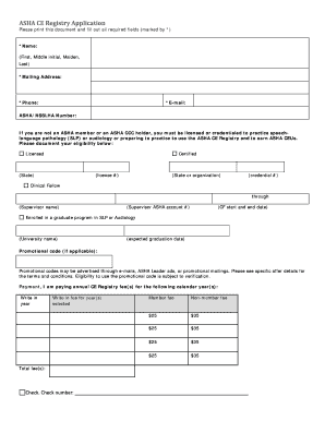 ASHA CE Registry Application