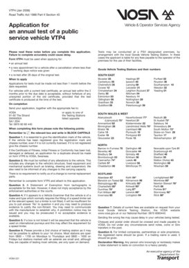 VTP4 Application for Public Service Vehicle Test