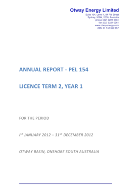 Annual Report - PEL 154