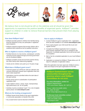 KidSport Grant Application Form