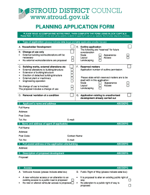 UK Planning Application Form