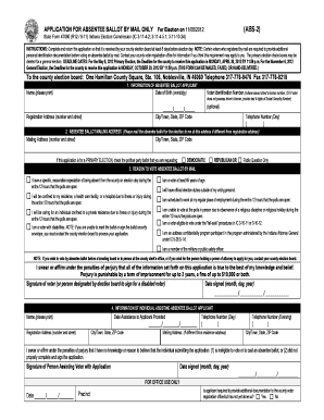 Indiana Absentee Ballot Application