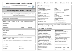 Learner Enrolment Form