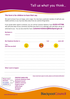 Children Feedback Form