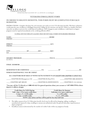 Veterans Enrollment Form