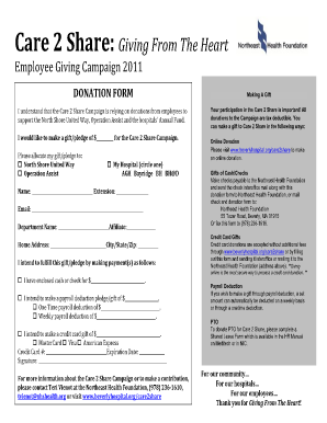 Care 2 Share Donation Form