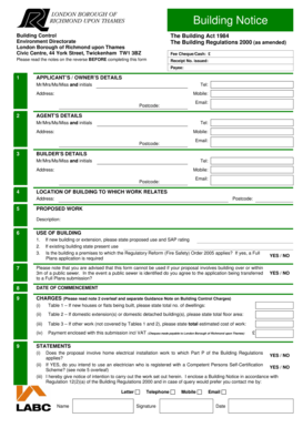 Building Notice Form