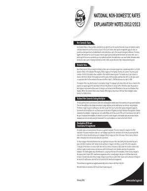 UK National Non-Domestic Rates Change of Circumstances Form