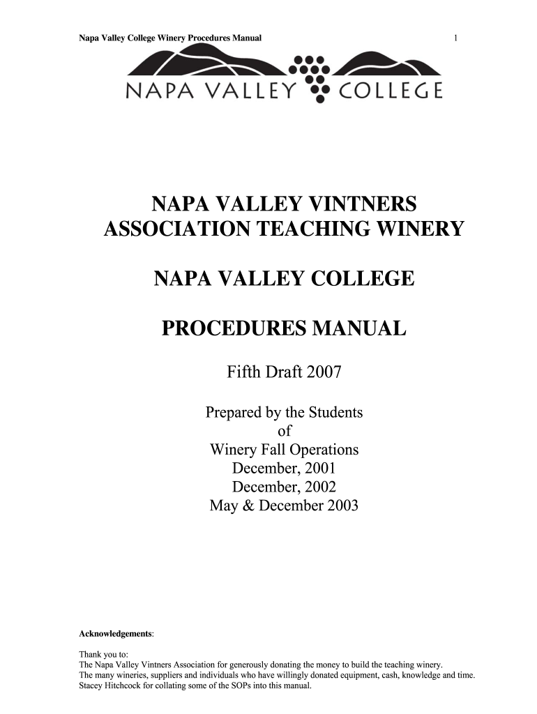 napa valley college winery Preview on Page 1