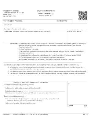 Connecticut Decedent's Estate Administration Account