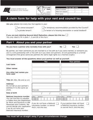 UK Housing Benefit Claim Form