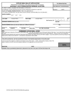 Vote-by-Mail Ballot Application