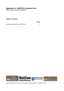 Physical Measurement Consent Form