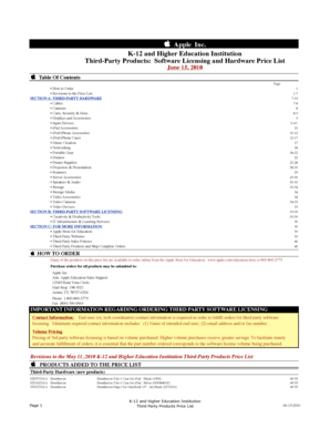 Apple Inc. K-12 and Higher Education Institution Third-Party ...