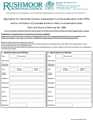 Tree Works Application Form