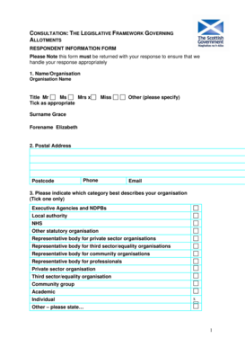 Consultation Respondent Information Form