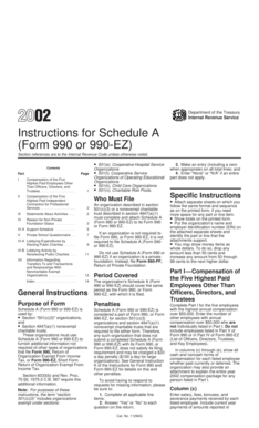 Instructions for Schedule A (Form 990 or 990-EZ)