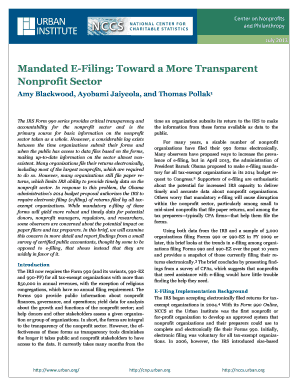 IRS Form 990 E-Filing Mandate