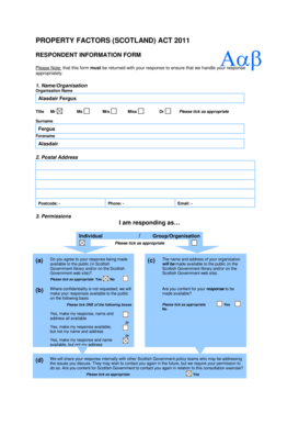 Respondent Information Form