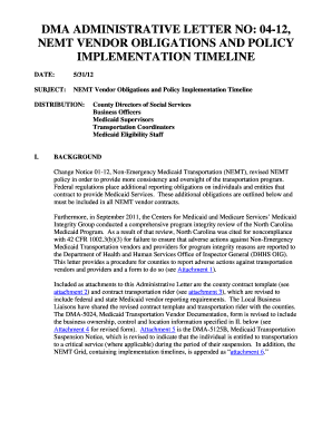 DMA ADMINISTRATIVE LETTER NO: 04-04. Adoption Assistance Vendor Payment Request Form - info dhhs state nc